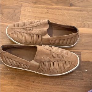 Suede Joie tan slip on shoes W 8.5